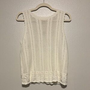 Elegant White Crochet Tank Top